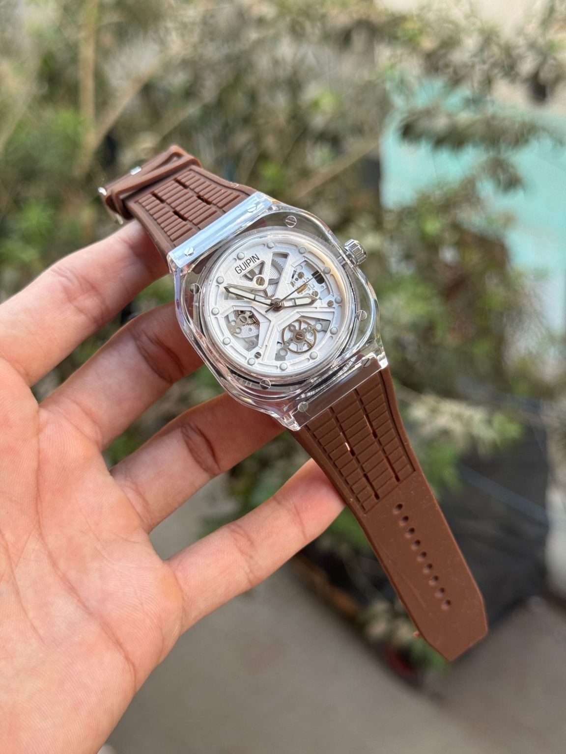 GUIPIN GP-50 Transparent Watch with Silicone Strap