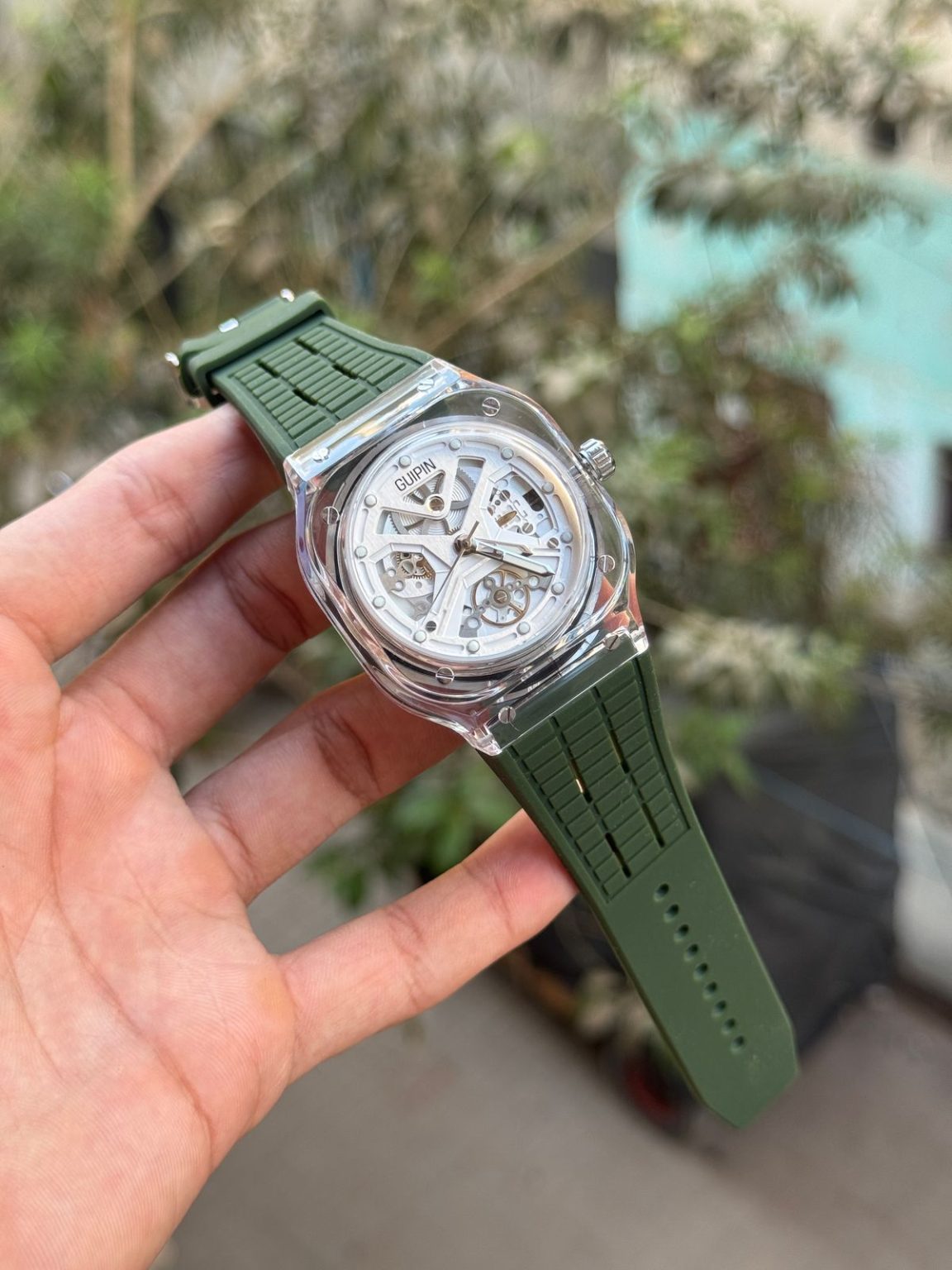 GUIPIN GP-50 Transparent Watch with Silicone Strap