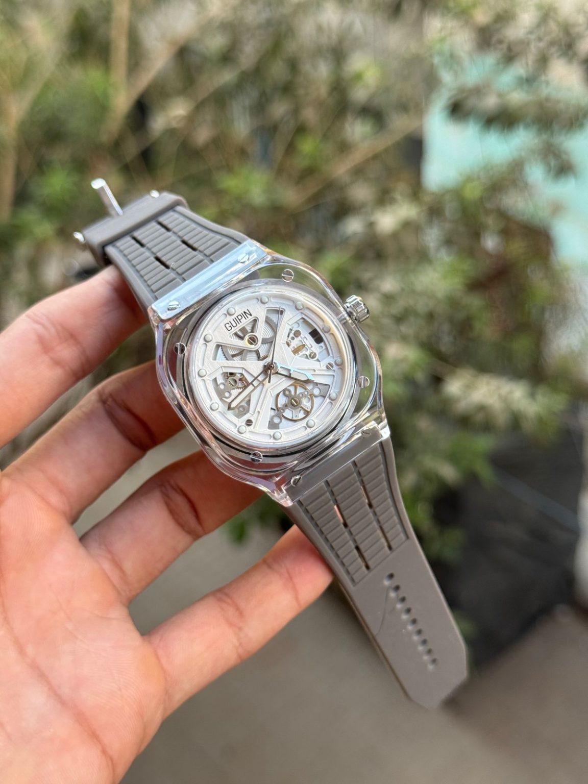 GUIPIN GP-50 Transparent Watch with Silicone Strap