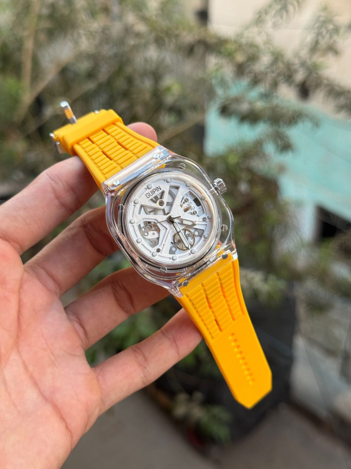 GUIPIN GP-50 Transparent Watch with Silicone Strap