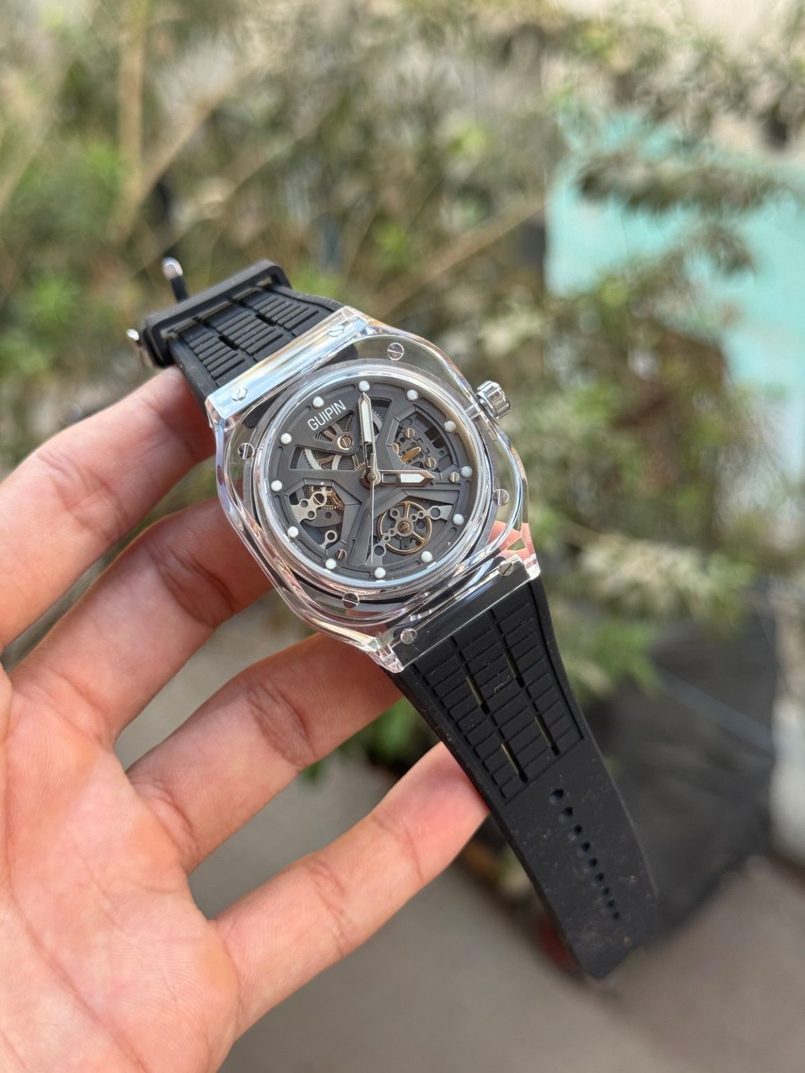 GUIPIN GP-50 Transparent Watch with Silicone Strap