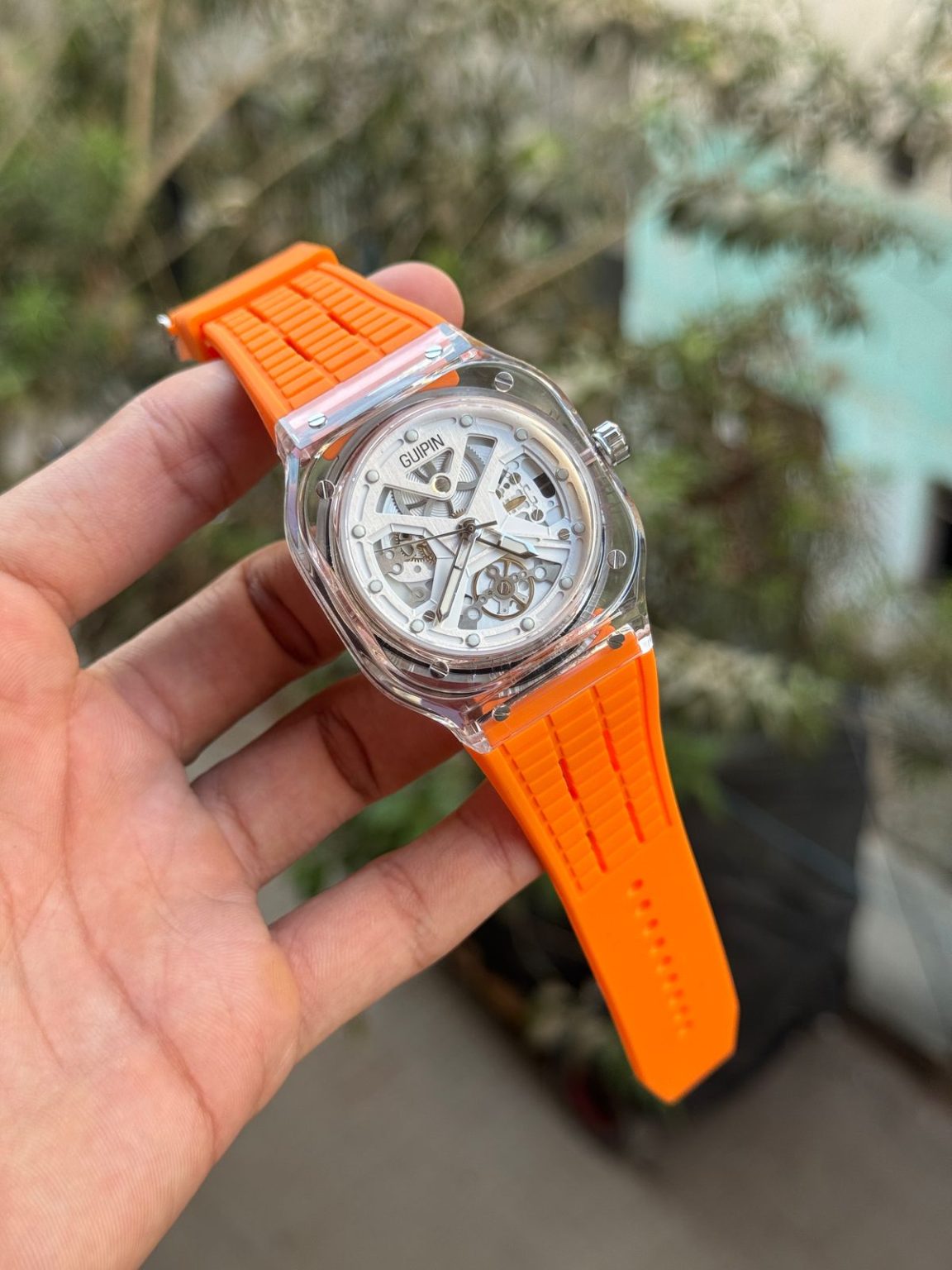 GUIPIN GP-50 Transparent Watch with Silicone Strap
