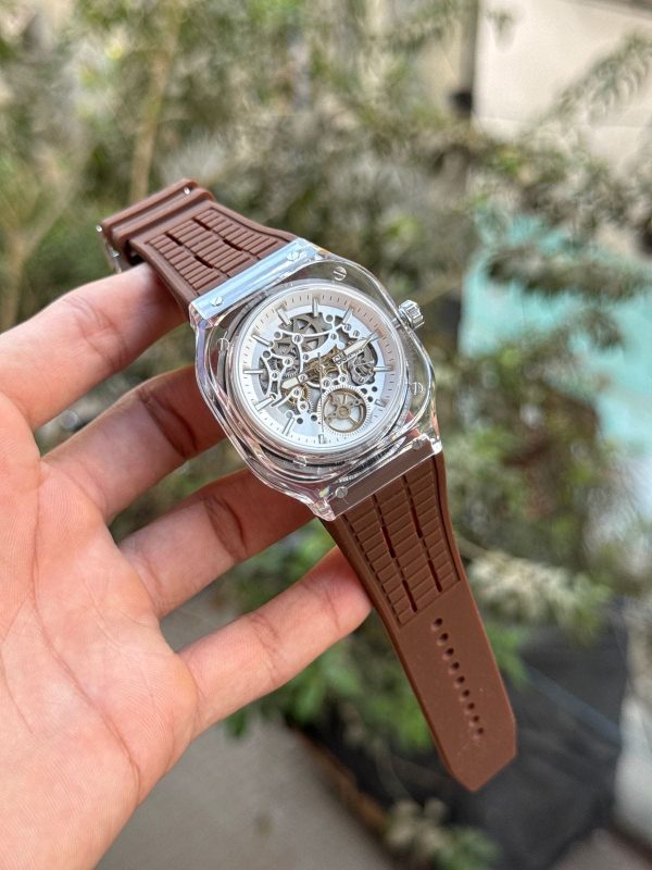 GUPIN Original Brand Funky Watch | Square Transparent Dial in Pakistan - Image 6